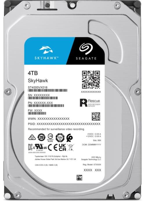 SEAGATE SKYHAWK 4TB 5900RPM 256MB 3.5" SATA3 7x24 Güvenlik Diski ST4000VX016